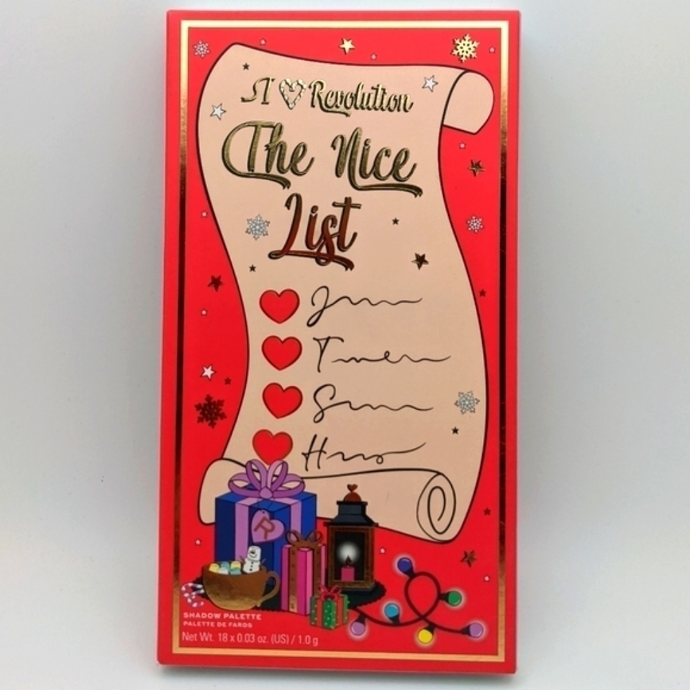 I Heart Revolution Eyeshadow Palette The Nice List NIB